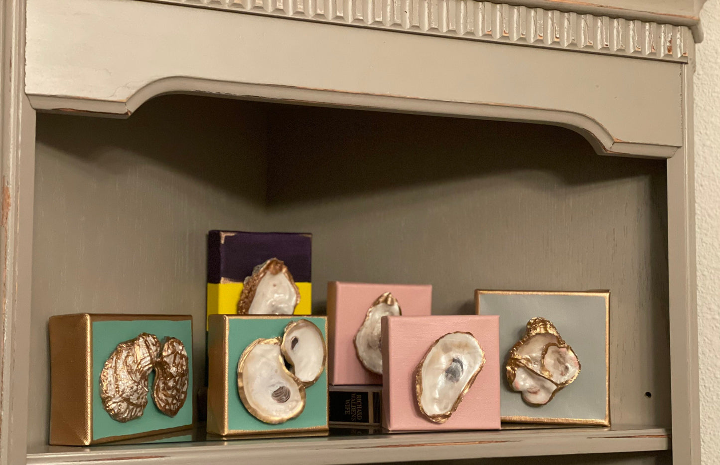 Oyster shell canvas painting