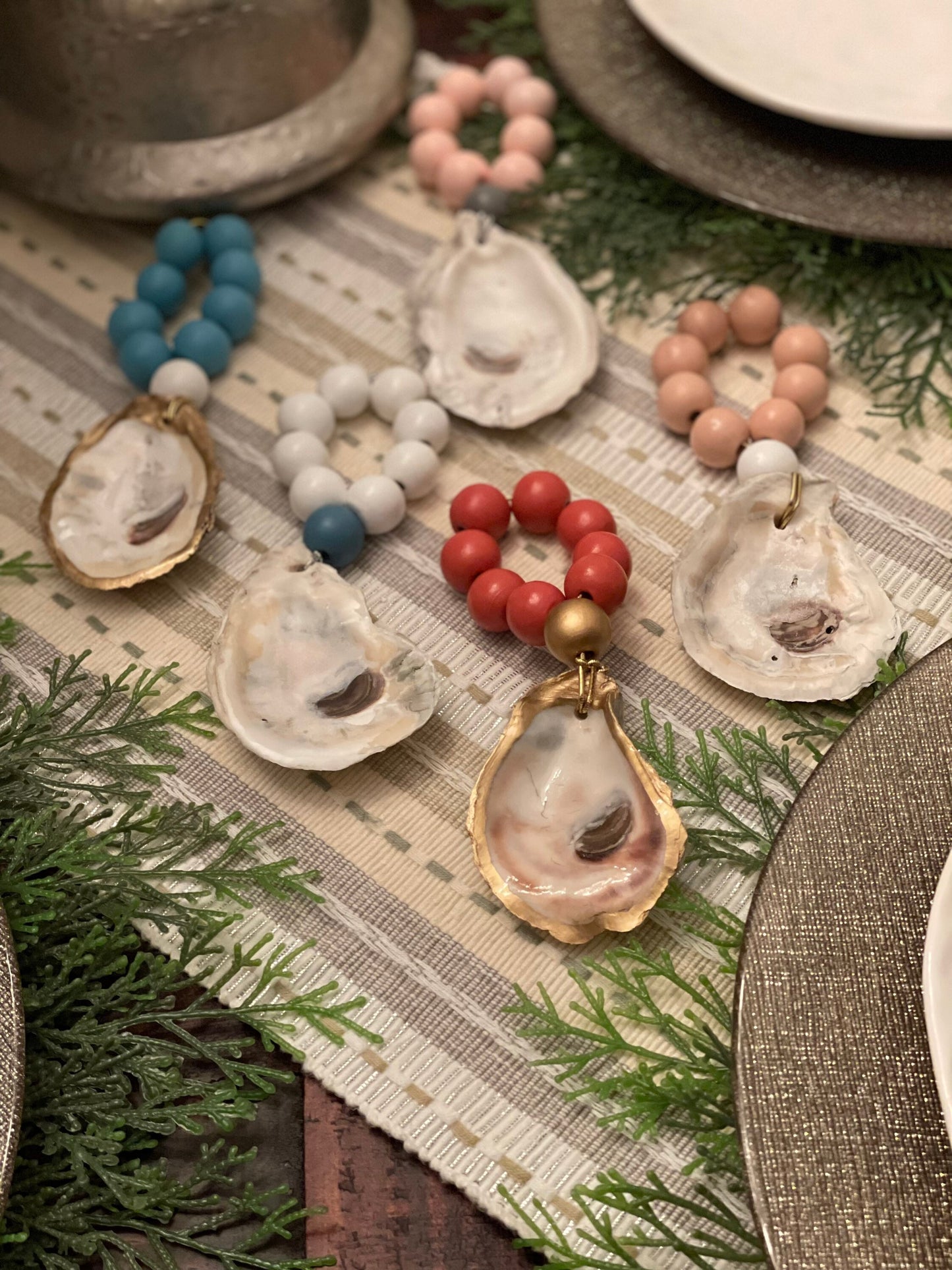 Oyster wine bottle charm