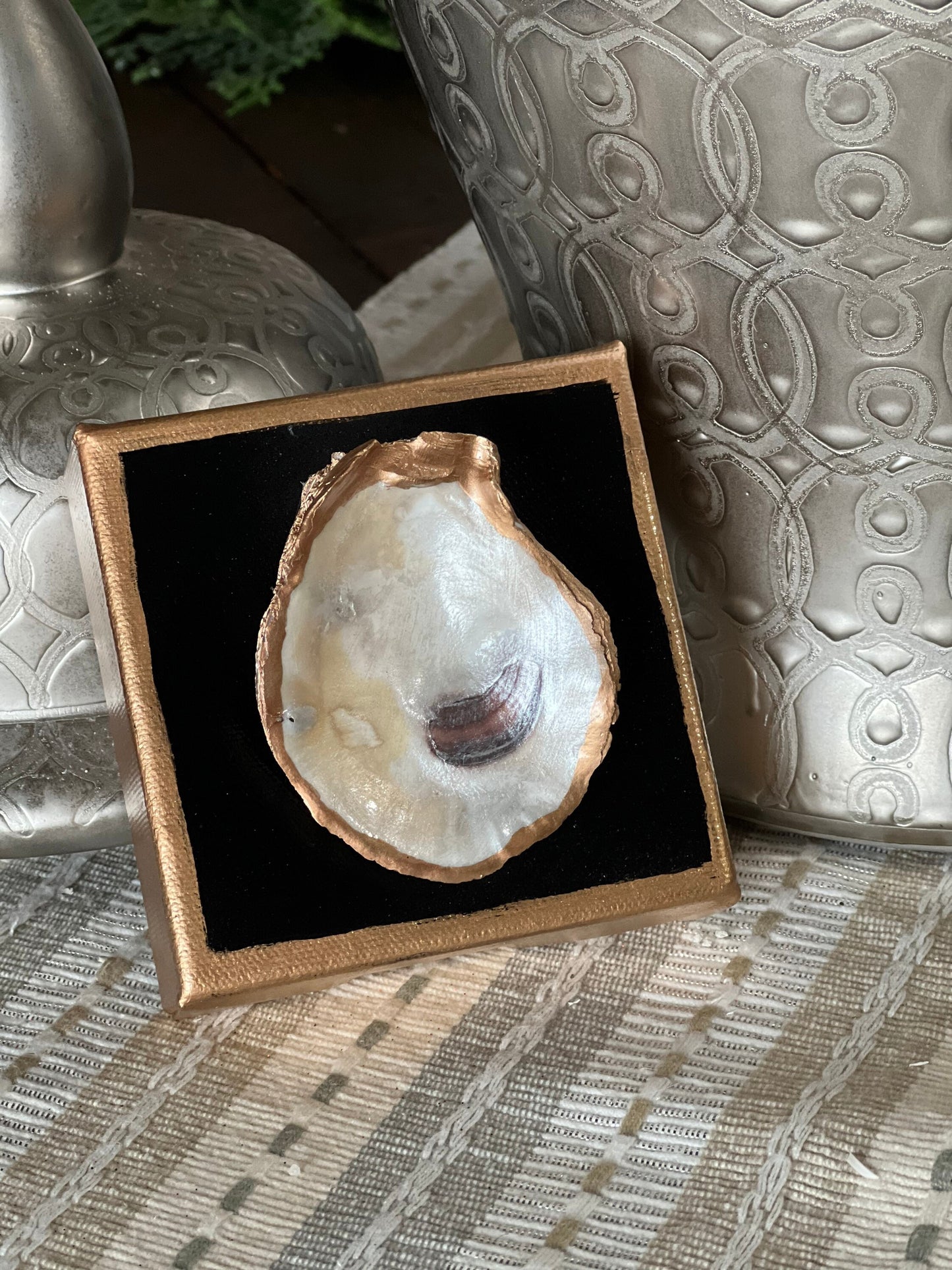 Oyster shell canvas painting