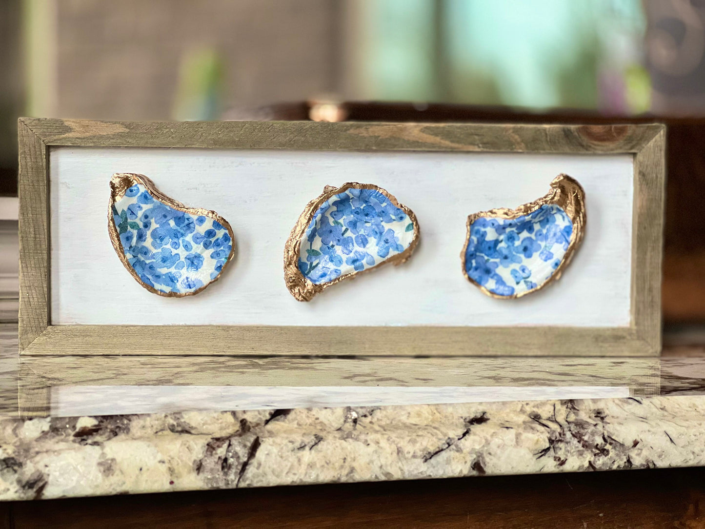 Decoupaged Oyster Art