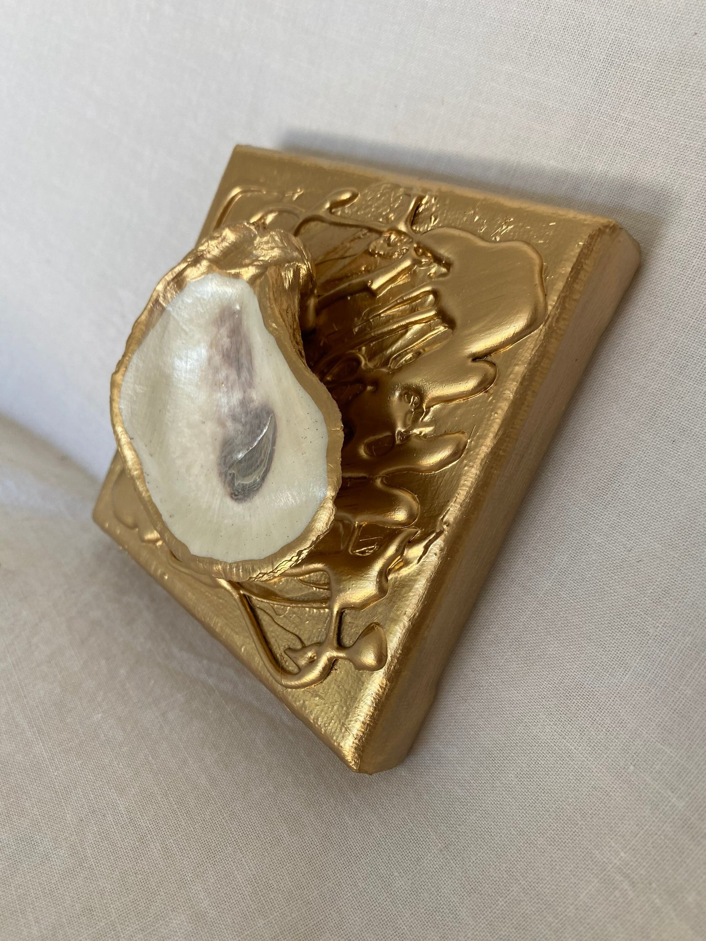 Oyster shell canvas painting