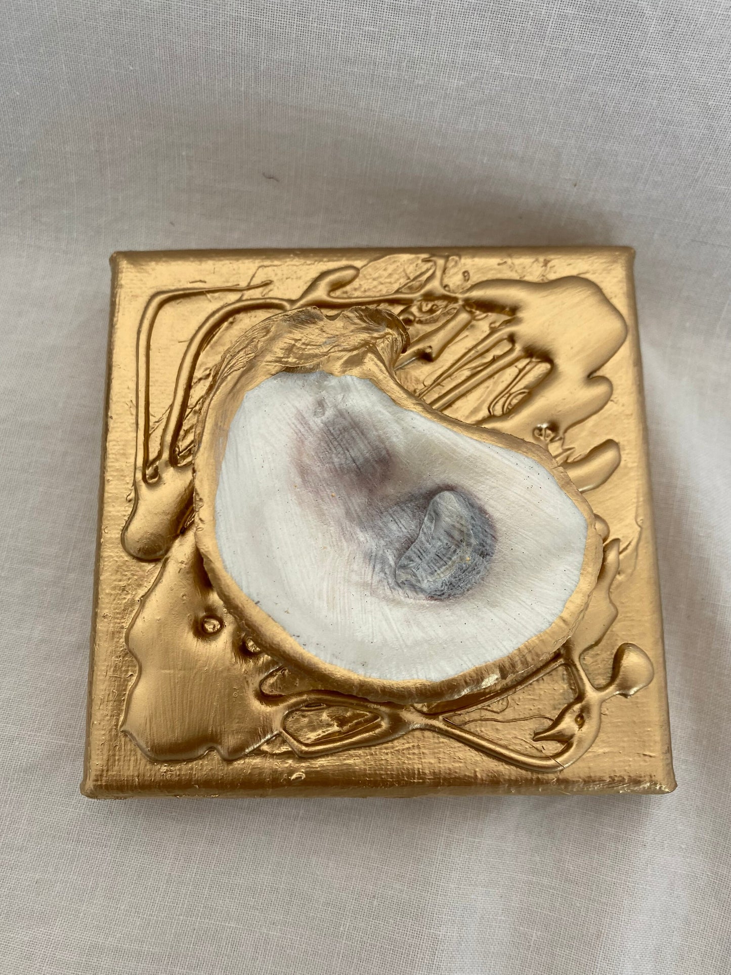 Oyster shell canvas painting