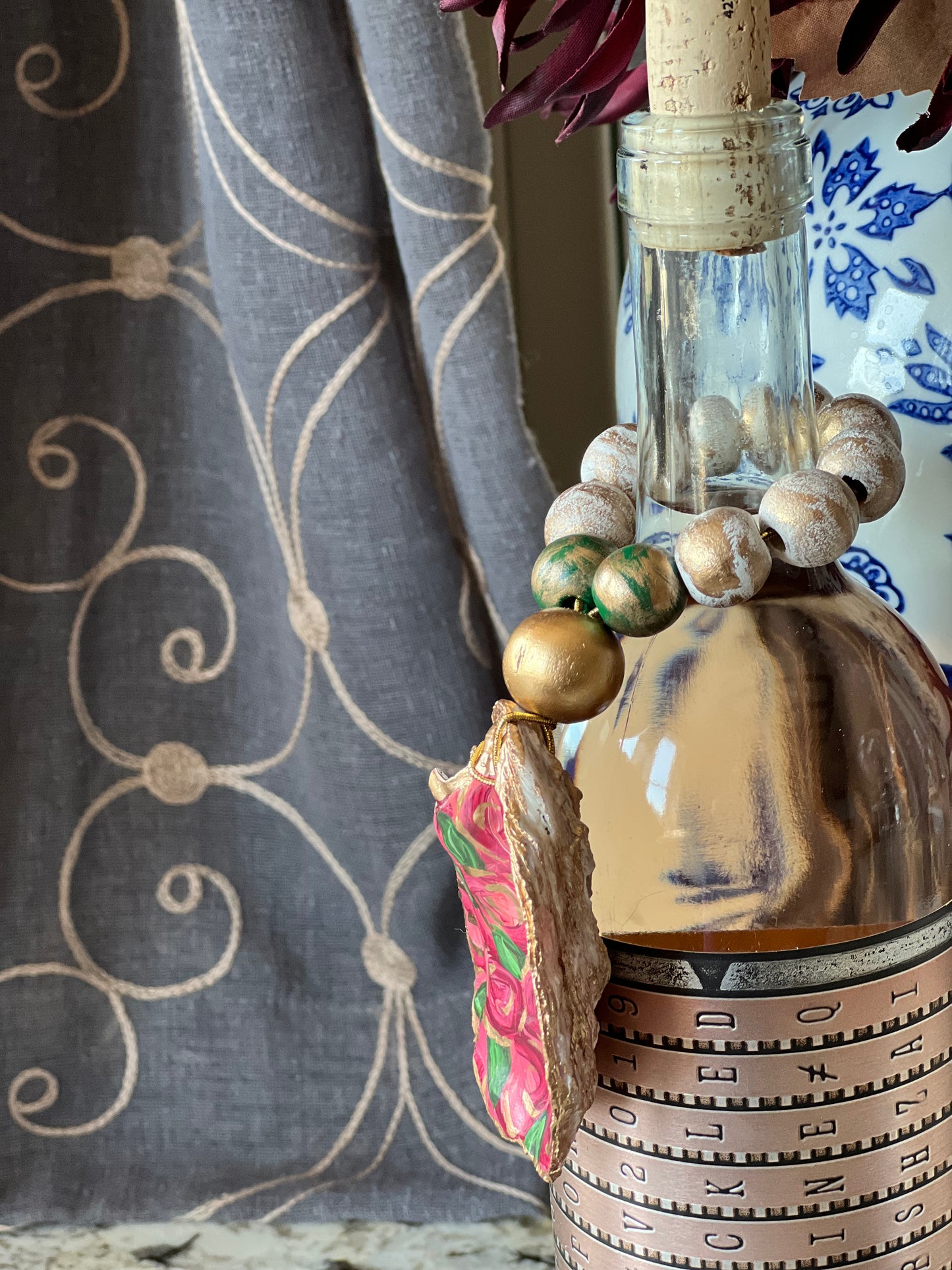 Hand painted bottle charm