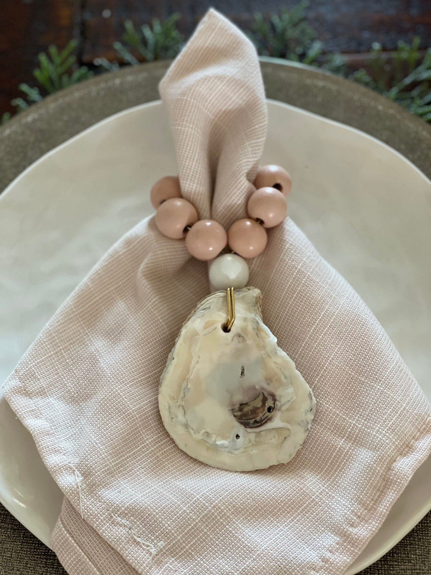 Oyster wine bottle charm