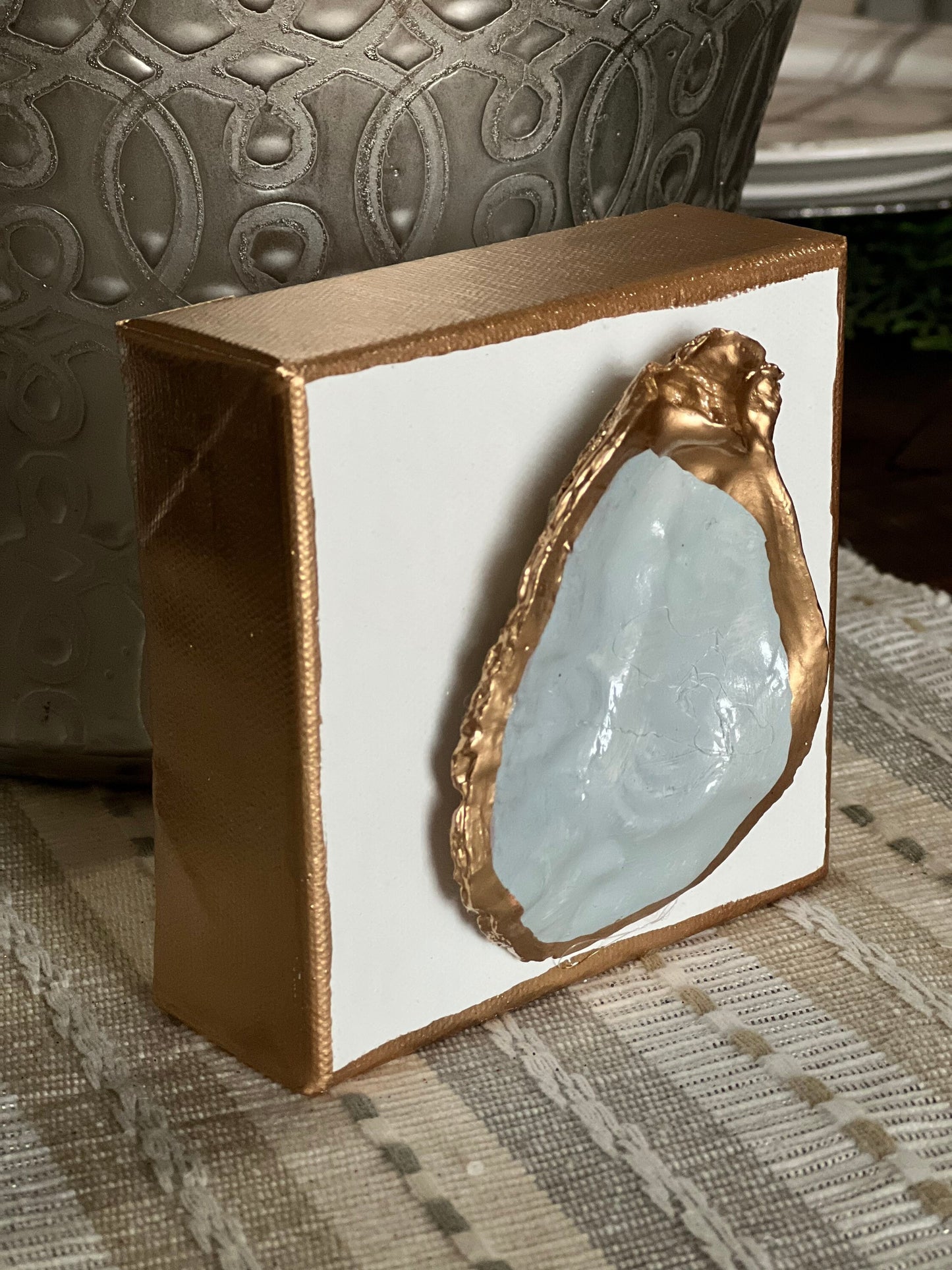 Oyster shell canvas painting