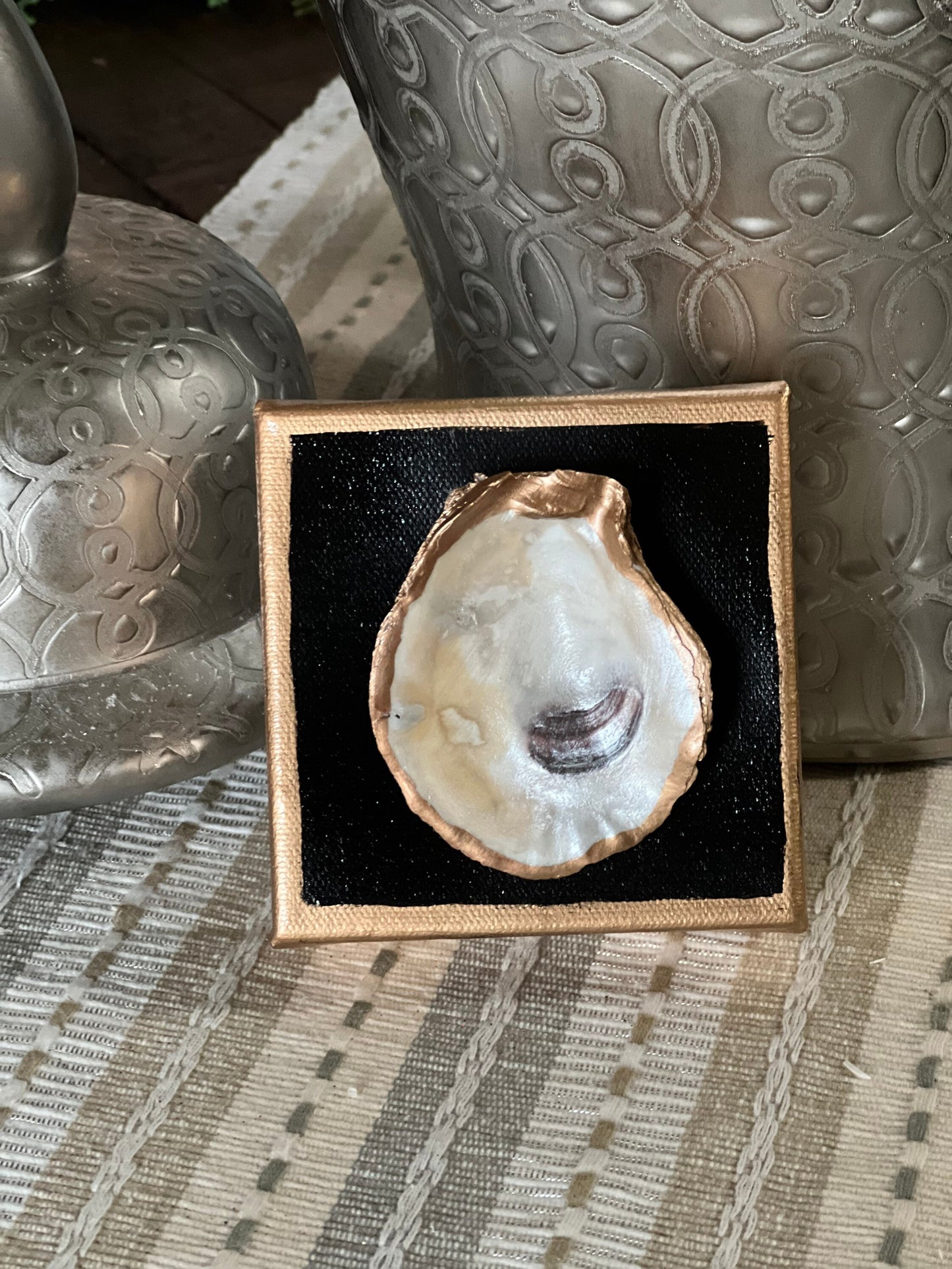 Oyster shell canvas painting