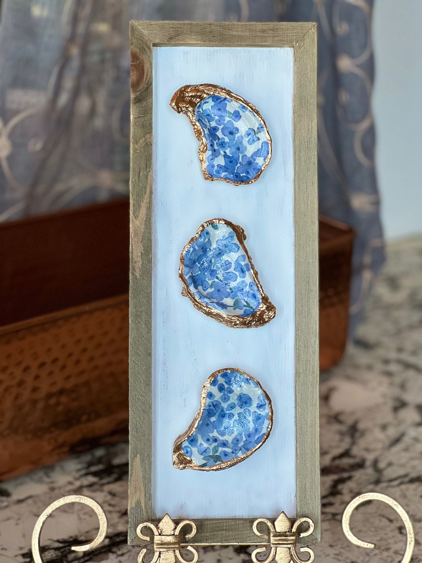 Decoupaged Oyster Art