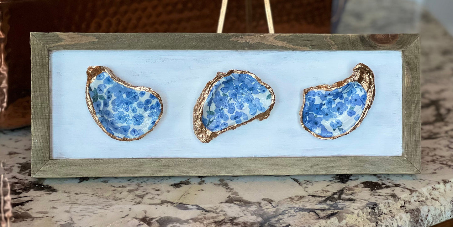 Decoupaged Oyster Art