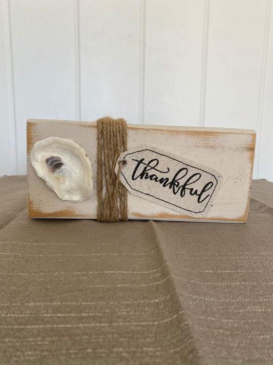 Oyster shell block art