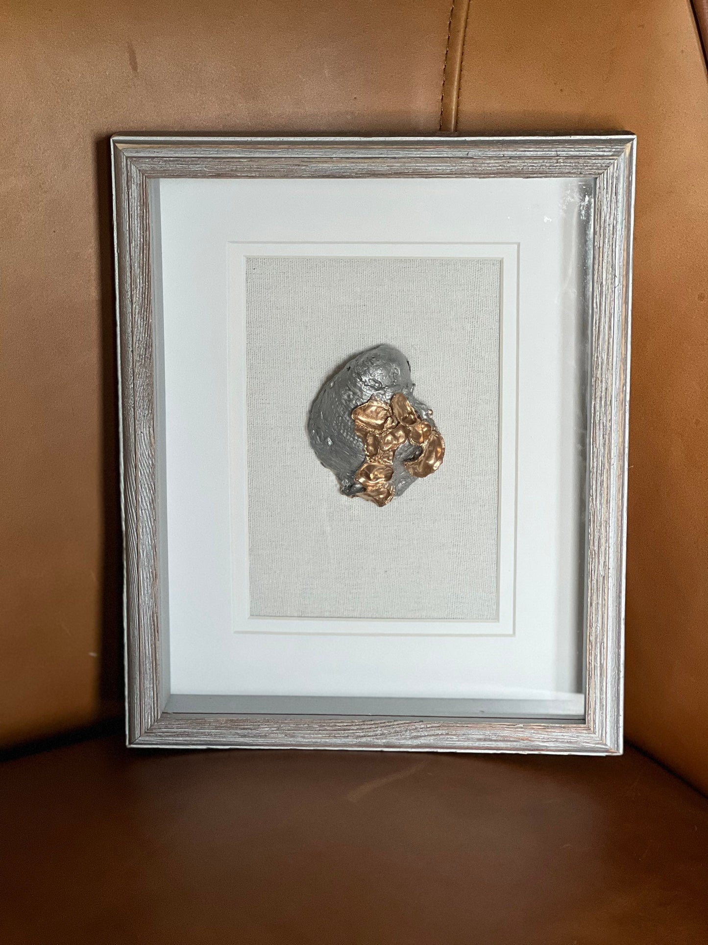 Unique Louisiana oyster shell shadow box