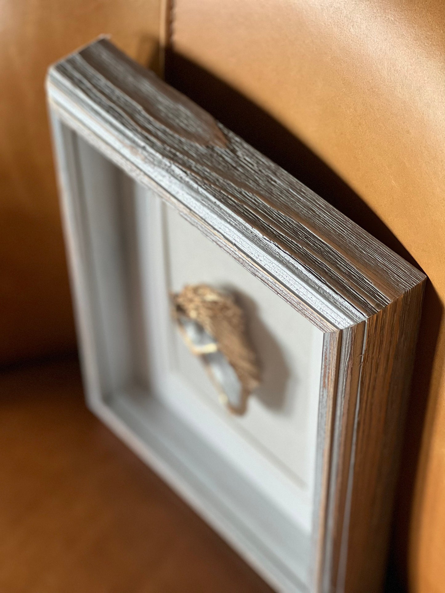 Unique Louisiana oyster shell shadow box