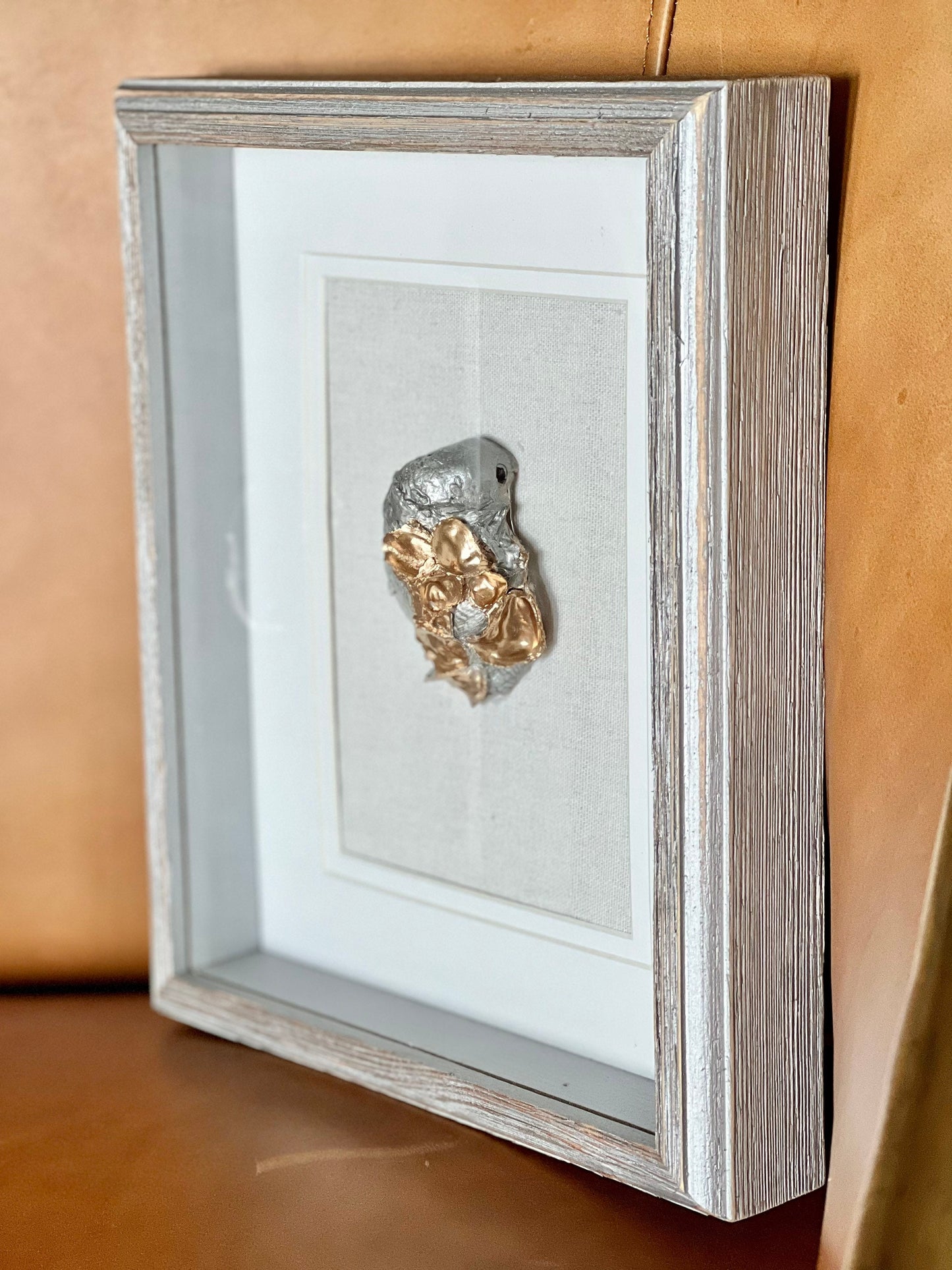 Unique Louisiana oyster shell shadow box