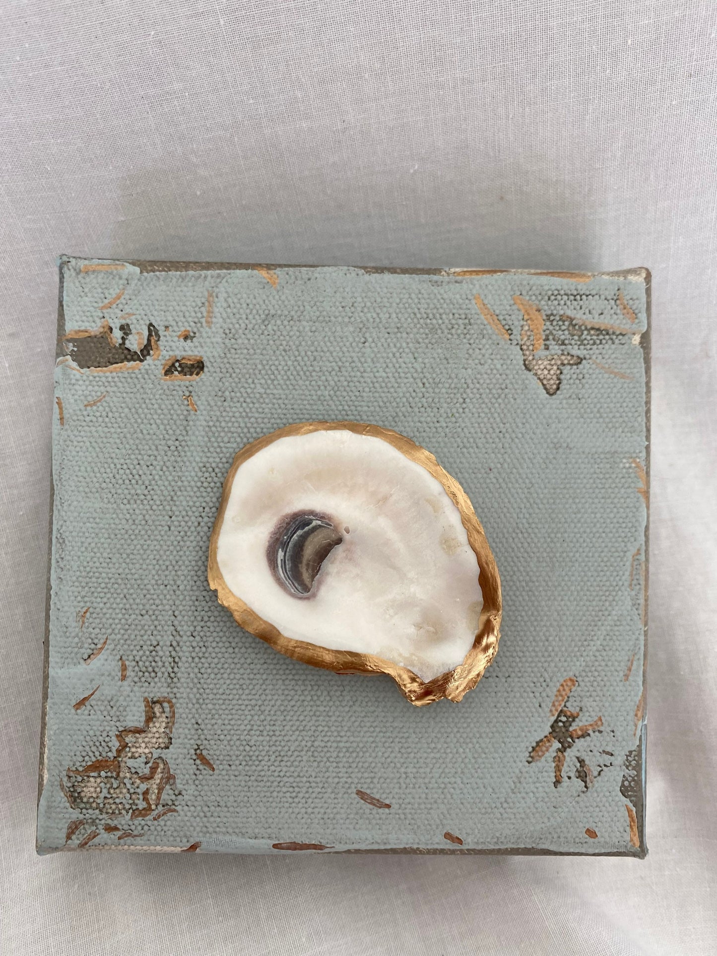 Oyster shell canvas painting